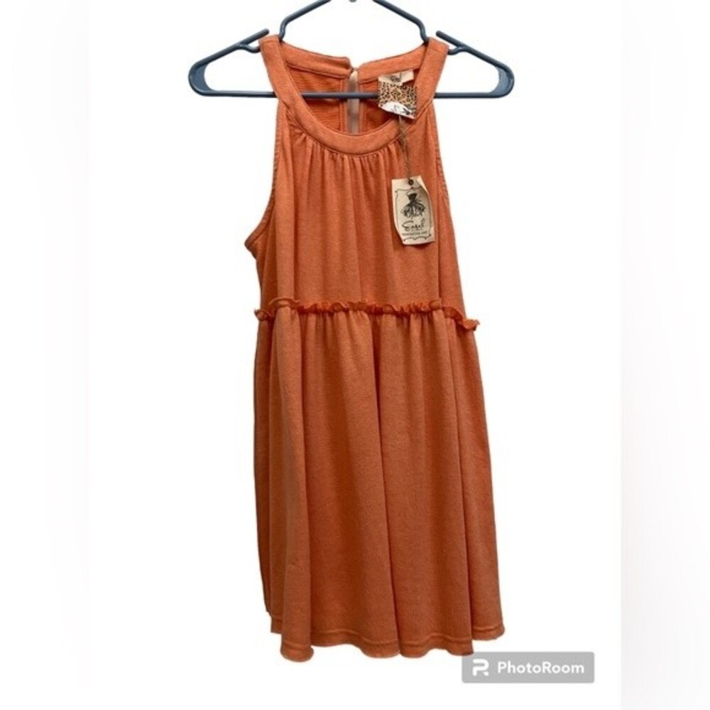 Easel Ruffle High Neck Tank - Coral, New with tags Small